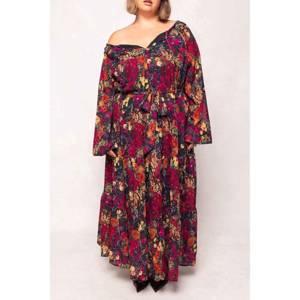 Ivy City Imogen Dress in Night Garden Medium NWT Missing Belt
